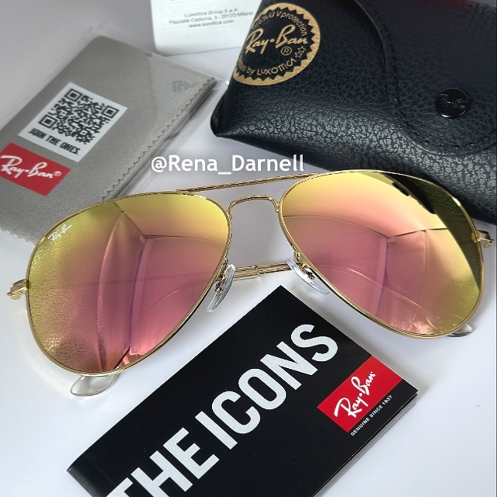 RayBan Aviator Pink Mirror RB3025 New